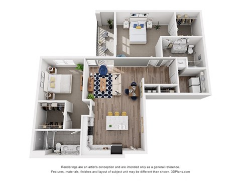 The Parkway 2 Bedroom Floor Plan